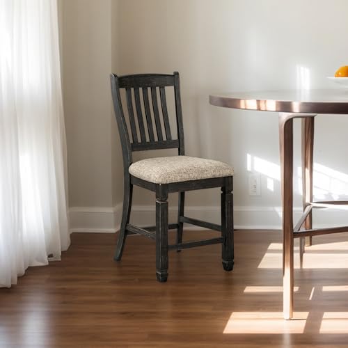 Ashley Furniture Signature Design by Ashley Tyler Creek Barhocker, Möbel mit Zählen, Schwarz / Grau