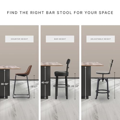 Ashley Furniture Signature Design by Ashley Tyler Creek Barhocker, Möbel mit Zählen, Schwarz / Grau