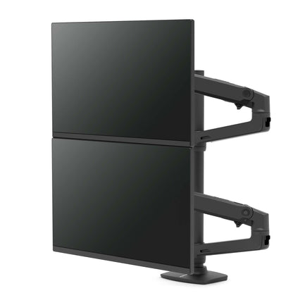 Ergotron Dual Monitor Arm - Monitor Tischhalterung mit patentierter CF-Technologie für 2 Bildschirme bis 40 Zoll, 33cm Höhenverstellung, VESA Standard und 10 Jahre Garantie schwarz 45-509-224