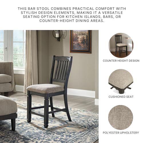 Ashley Furniture Signature Design by Ashley Tyler Creek Barhocker, Möbel mit Zählen, Schwarz / Grau