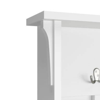 Bush Home Salinas Flur Baum mit Schuhaufbewahrung, Bank in Überfälzung, Grau und Reinweiß, Mehrzweck-Organizer, Eingangslösung mit Sitzgelegenheit und Haken