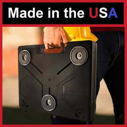 The OmniShelf Magnetischer tragbarer Arbeitsplatz + Werkzeugkasten, Computer- und Laptopständer, Utility-Regal mit 18 kg Kapazität, lässt sich an HVAC, LKWs und mehr befestigen (5 Stück)