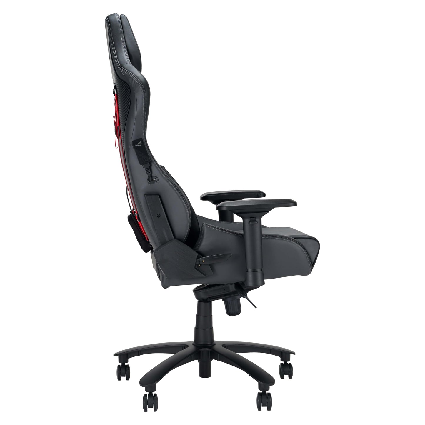 ASUS ROG Chariot X Gaming-Stuhl (Aura RGB Beleuchtung, 4D-Armlehnen, Memory-Foam, Premium-PU-Leder, One-Touch-Controller) grau