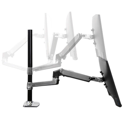 LX Dual Monitor Arm in Aluminium - Monitor Tischhalterung mit patentierter CF-Technologie für 2 Bildschirme bis 40 Zoll, 33cm Höhenverstellung, VESA Standard und 10 Jahre Garantie