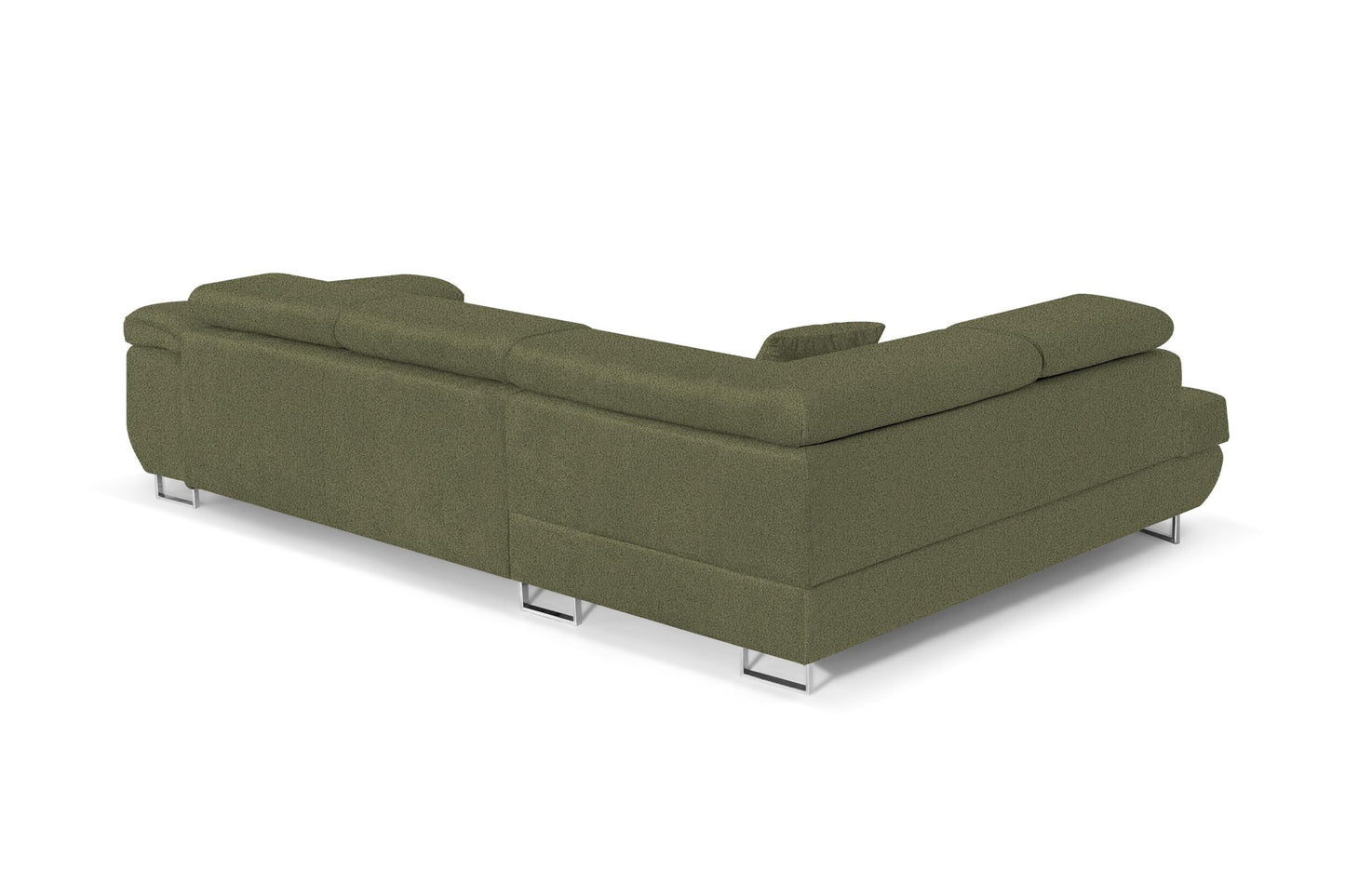 Ecksofa mit Schlaffunktion PASTI L-Form, Sofa Couch mit Bettkasten, 3-Sitzer Eckcouch, Schlafsofa für Wohnzimmer, Big Sofa Couch mit Schlaffunktion (Bouclé Limegrün, Ottomane Links)