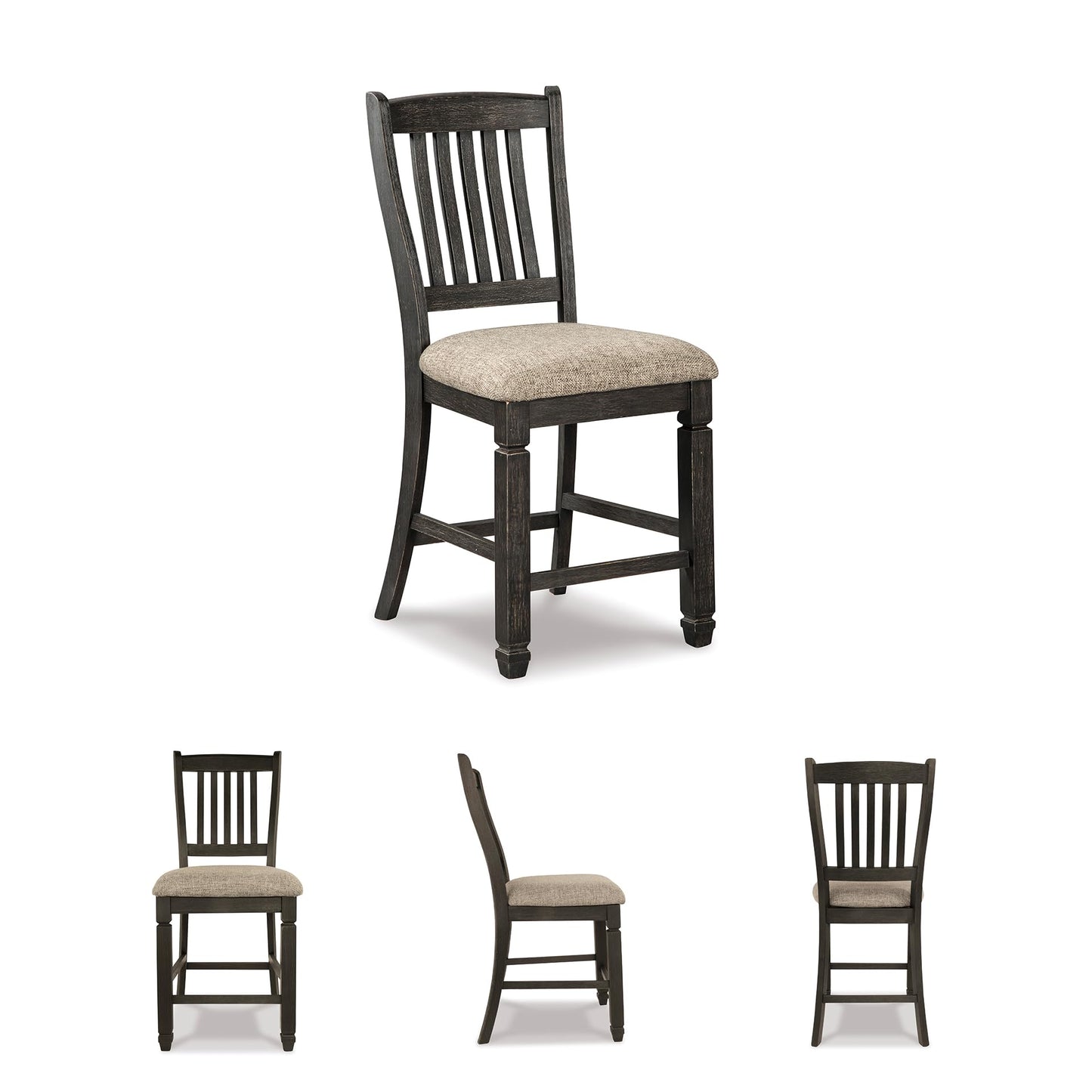 Ashley Furniture Signature Design by Ashley Tyler Creek Barhocker, Möbel mit Zählen, Schwarz / Grau