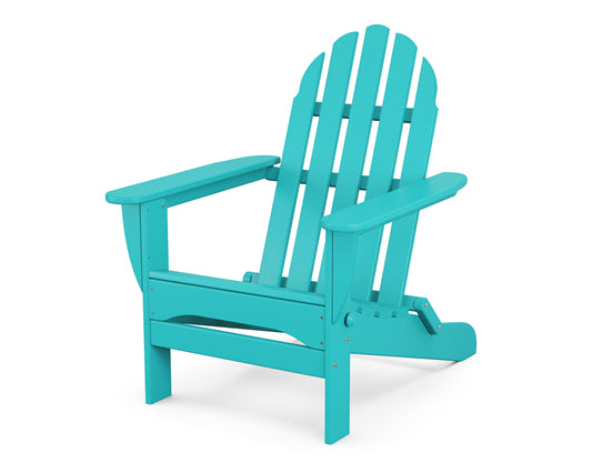 Polywood AD5030AR Classic Folding Adirondack Chair, Height: 35.00" - Width: 29" - Depth: 35.00", Aruba