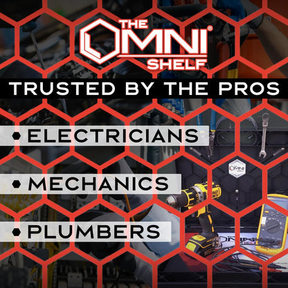 The OmniShelf Magnetischer tragbarer Arbeitsplatz + Werkzeugkasten, Computer- und Laptopständer, Utility-Regal mit 18 kg Kapazität, lässt sich an HVAC, LKWs und mehr befestigen (5 Stück)