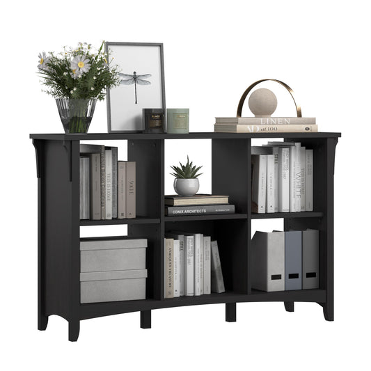 Bush Furniture Salinas Organizer für 6 Würfel, Vintage-Schwarz