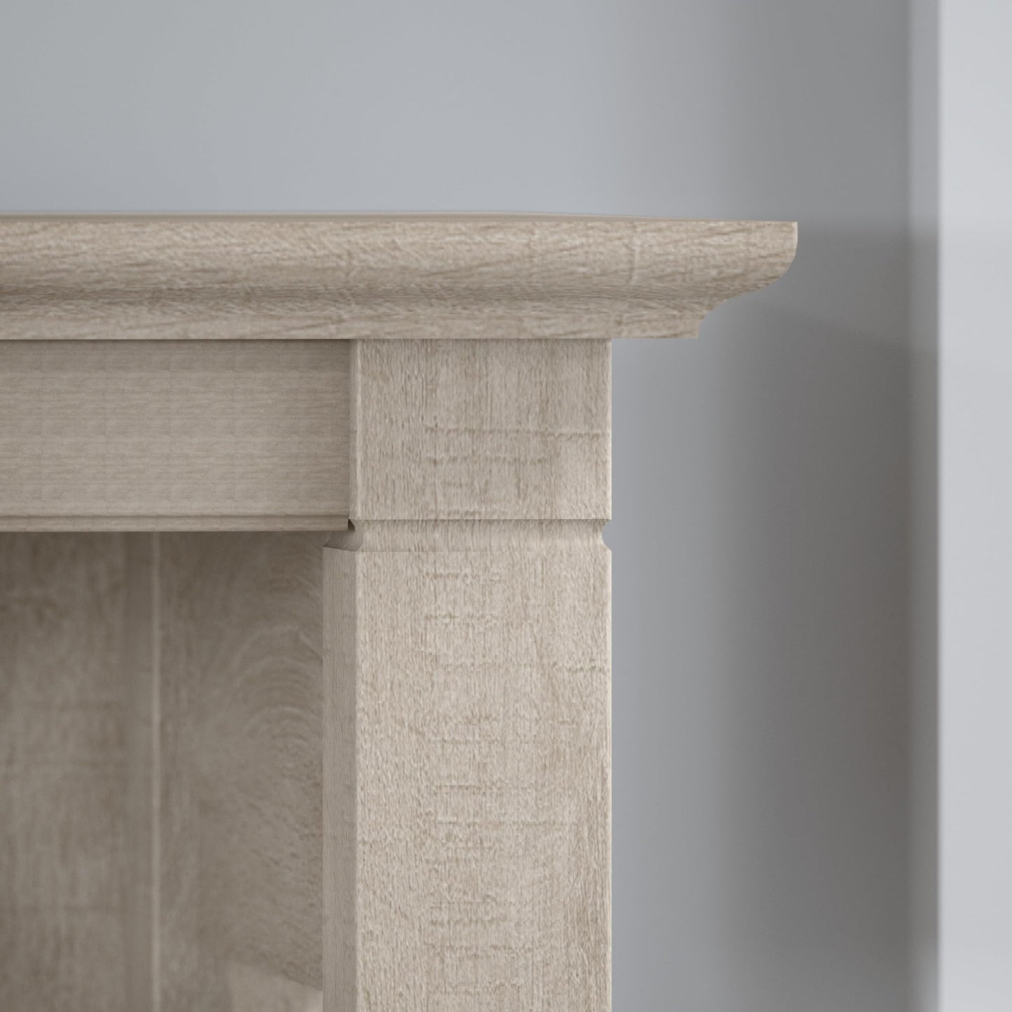 BUSH Möbel Key West Collection 5 Regal Bücherregal in Washed Grau