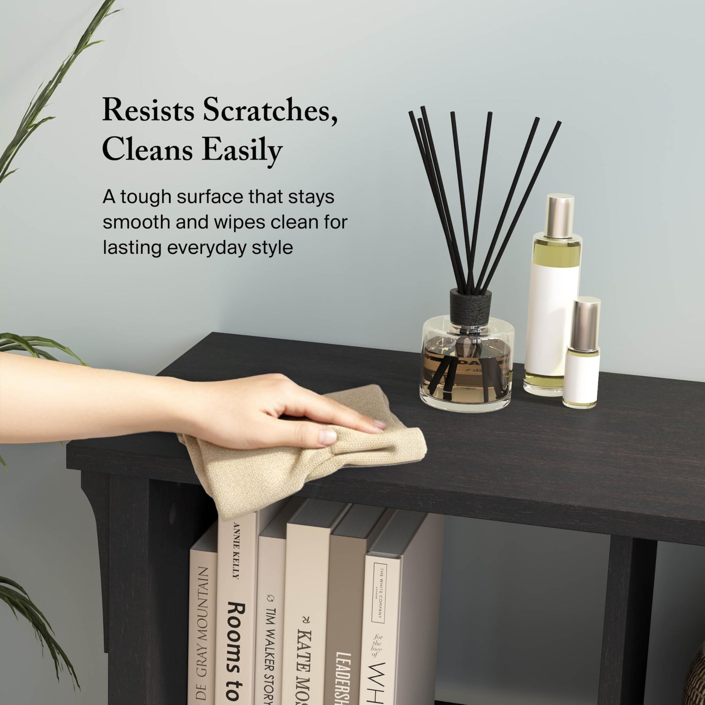 Bush Furniture Salinas Organizer für 6 Würfel, Vintage-Schwarz