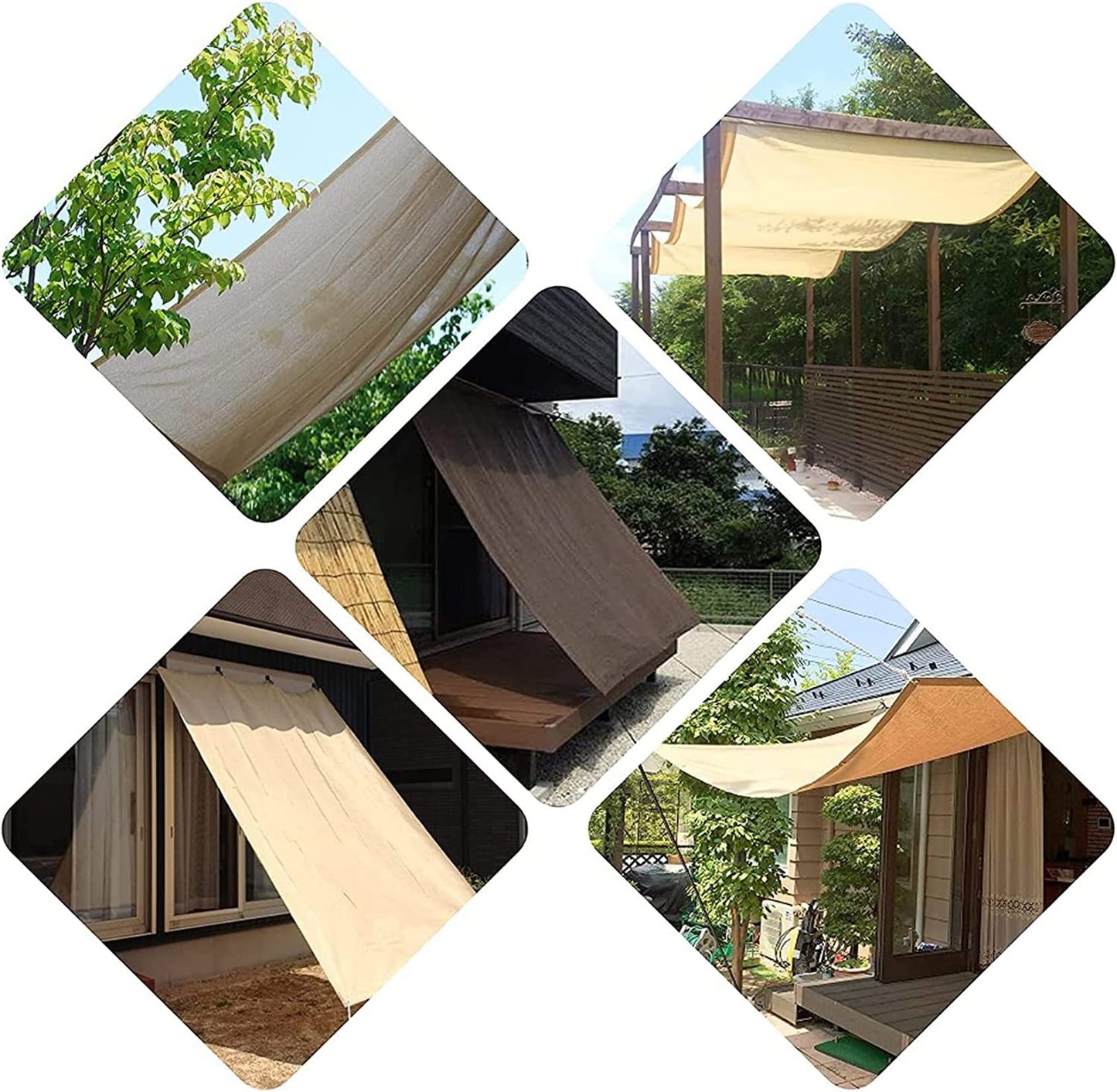 Sonnensegel Sonnenschutz 7x10M Wetterbeständig Mit Uv Schutz Sonnenschutz Sonnensegel quadratisch Zeltplane Mit Spannseilen Für Garten Terrasse Balkon, Lila, 22073