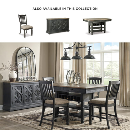 Ashley Furniture Signature Design by Ashley Tyler Creek Barhocker, Möbel mit Zählen, Schwarz / Grau